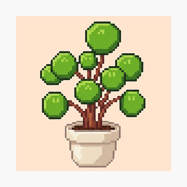 Item preview, Pixel Art Topiary Plant designed and sold by Potato Quality Prints.
