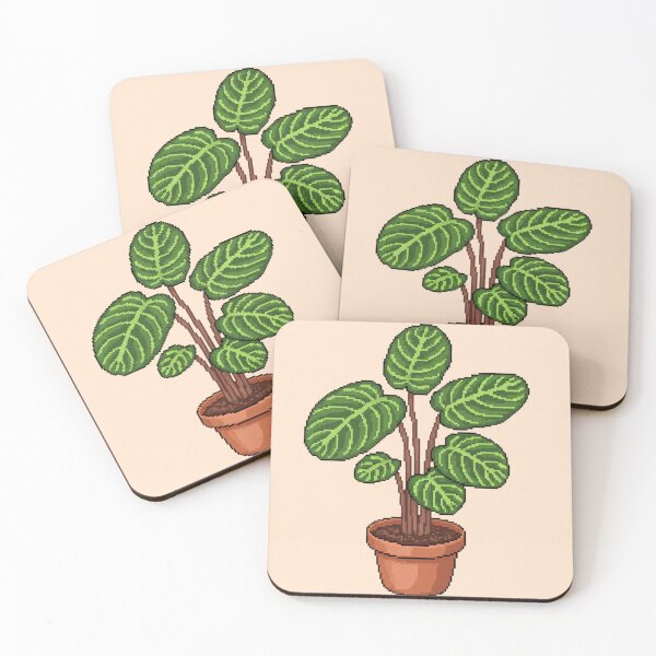 Item preview, Pixel Art Calathea Plant designed and sold by Potato Quality Prints.