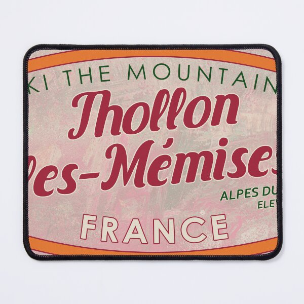Item preview, Thollon-les-Mémises, France, Alpes du Nord, Ski, textured skiing badge designed and sold by Wanderful-roads.