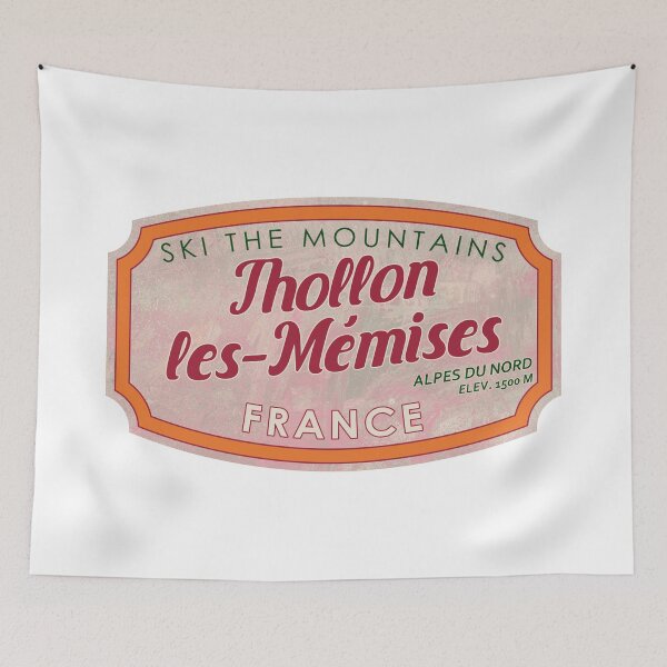 Item preview, Thollon-les-Mémises, France, Alpes du Nord, Ski, textured skiing badge designed and sold by Wanderful-roads.