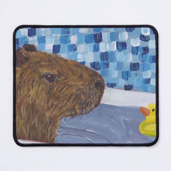 Item preview, Capybara taking a bath designed and sold by evelyn-at-work.