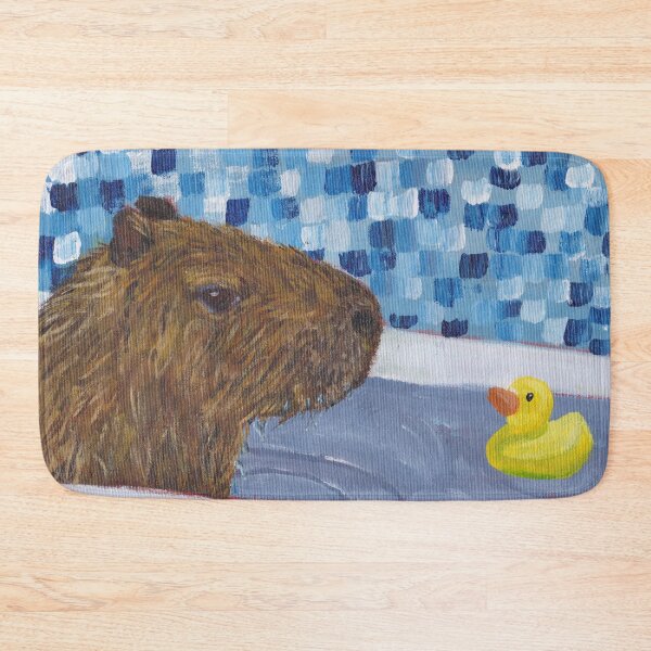 Item preview, Capybara taking a bath designed and sold by evelyn-at-work.