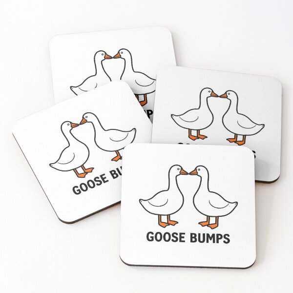 Item preview, Goose Bumps Sticker – Cute Goose Pair Design designed and sold by AnimeCraftLab.