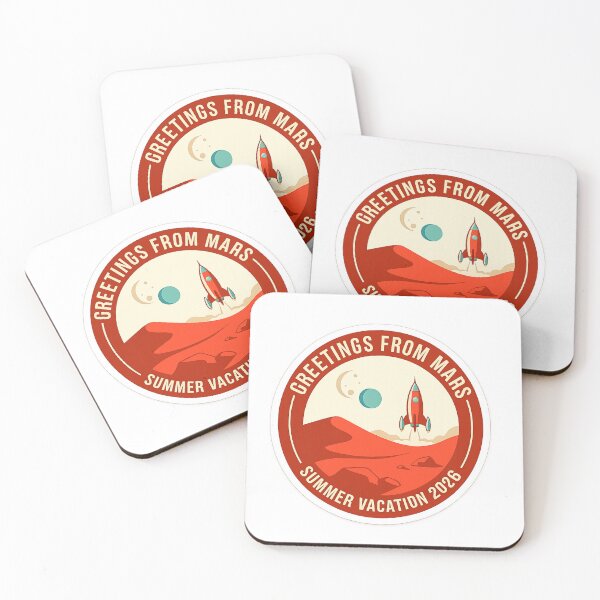 Item preview, "Greetings From Mars" Summer Vacation 2026 Retro Travel Badge designed and sold by RiotKida.