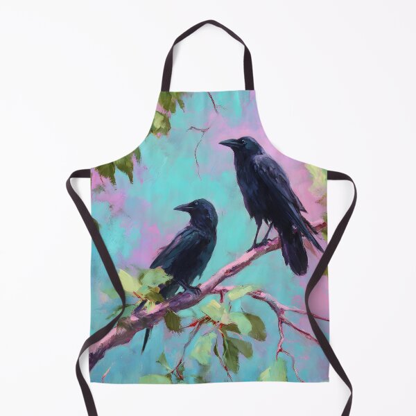 Item preview, Dark Sentinels, Ravens Impressionist Oil Painting designed and sold by Itaya Art.