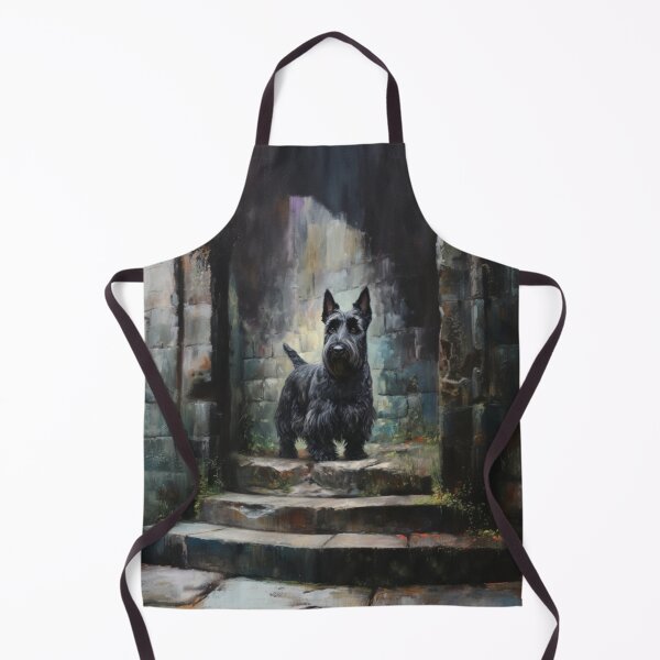 Item preview, A Scottish Terrier standing proudly on ancient castle ruins, Dogs in Motion designed and sold by CDC40.