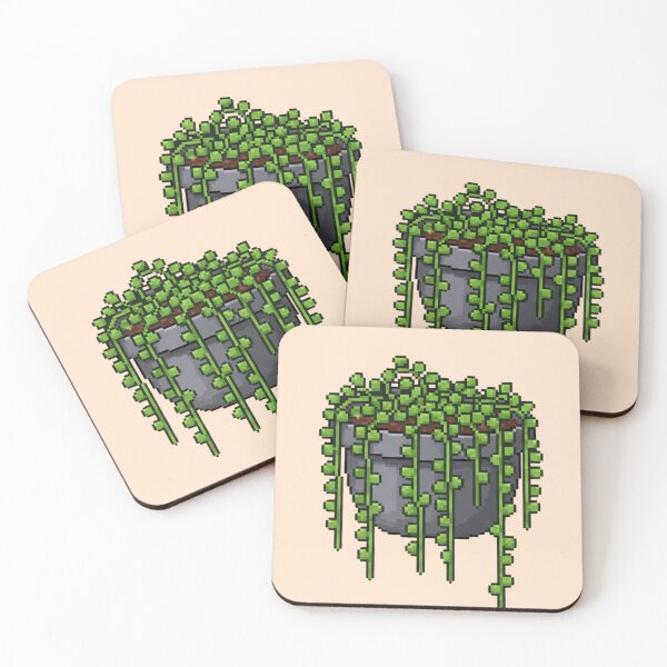 Item preview, Pixel Art Hanging Plant designed and sold by Potato Quality Prints.