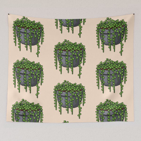 Item preview, Pixel Art Hanging Plant designed and sold by Potato Quality Prints.