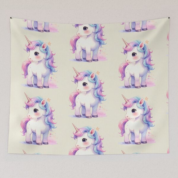 Item preview, Unicorn in soft pastel colors designed and sold by LiskoDesign.
