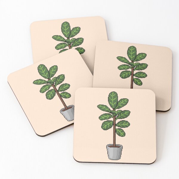 Item preview, Pixel Art Tall Ficus Plant designed and sold by Potato Quality Prints.