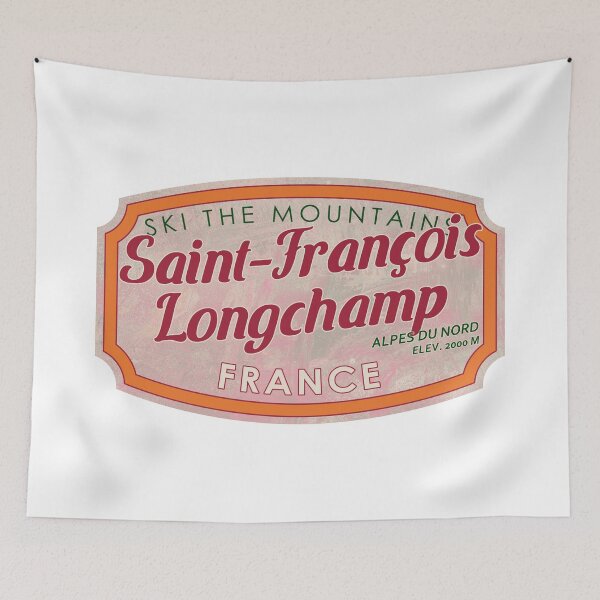 Item preview, Saint-François Longchamp, France, Alpes du Nord, Ski, textured skiing badge designed and sold by Wanderful-roads.