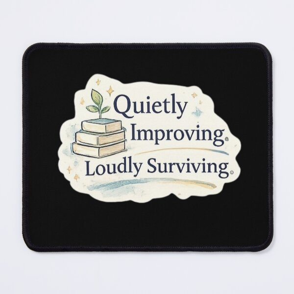 Item preview, Quietly Improving Loudly Surviving – Student Growth & Survival Design designed and sold by Amr Darwish Graphic designer.