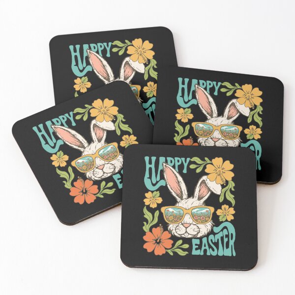 Item preview, Retro Groovy Bunny Floral Portrait designed and sold by SignumShop.