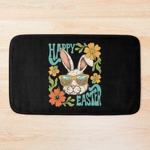 Item preview, Retro Groovy Bunny Floral Portrait designed and sold by SignumShop.