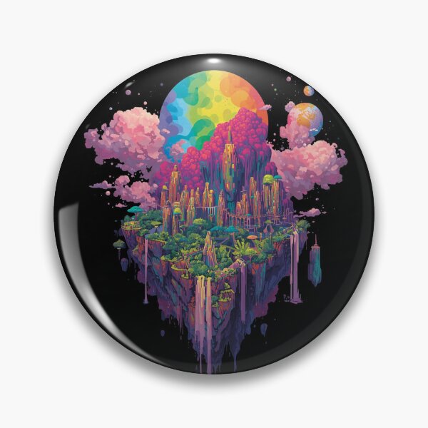 Item preview, Floating Island – psychedelic street art & pop art designed and sold by PLUSHIWORLDtm.
