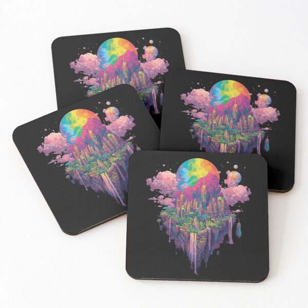 Item preview, Floating Island – psychedelic street art & pop art designed and sold by PLUSHIWORLDtm.