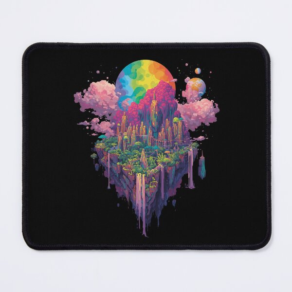 Item preview, Floating Island – psychedelic street art & pop art designed and sold by PLUSHIWORLDtm.