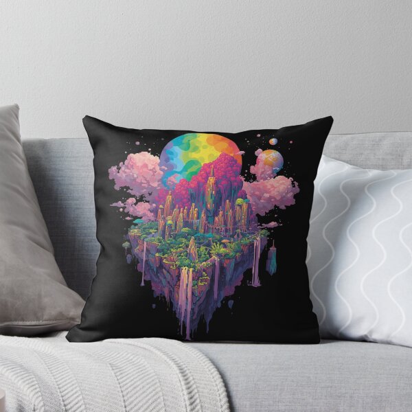 Item preview, Floating Island – psychedelic street art & pop art designed and sold by PLUSHIWORLDtm.