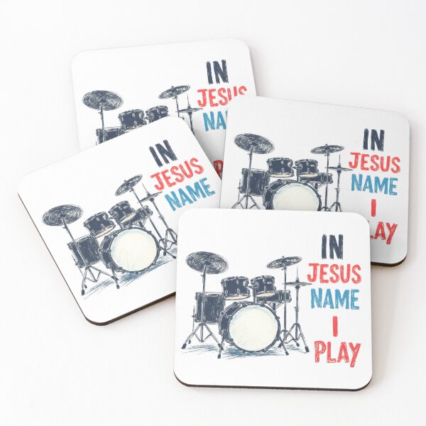 Item preview, In Jesus Name I Play Drummer designed and sold by LunaMagicStudio.