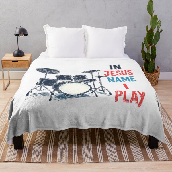 Item preview, In Jesus Name I Play Drummer designed and sold by LunaMagicStudio.