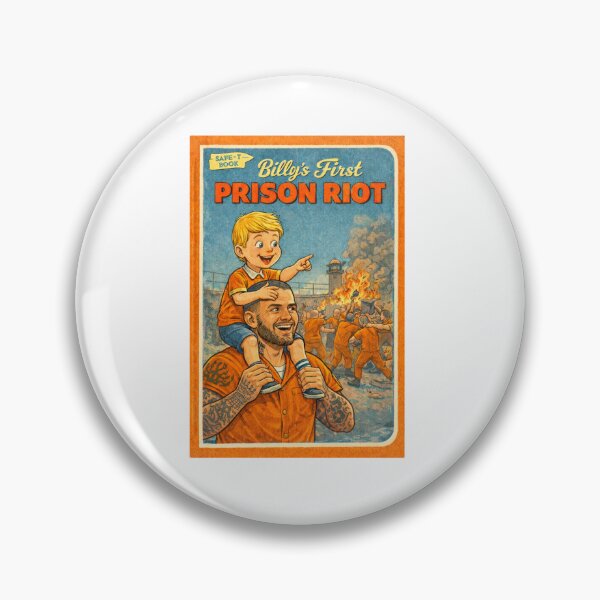 Item preview, Billy's First Prison Riot funny retro design designed and sold by The Sporty Nerd.