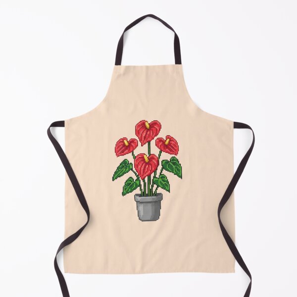 Item preview, Pixel Art Anthurium Plant designed and sold by Potato Quality Prints.