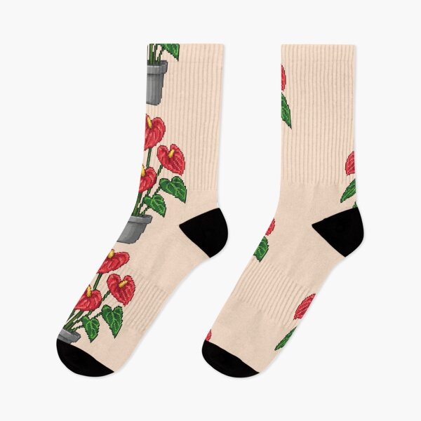 Item preview, Pixel Art Anthurium Plant designed and sold by Potato Quality Prints.