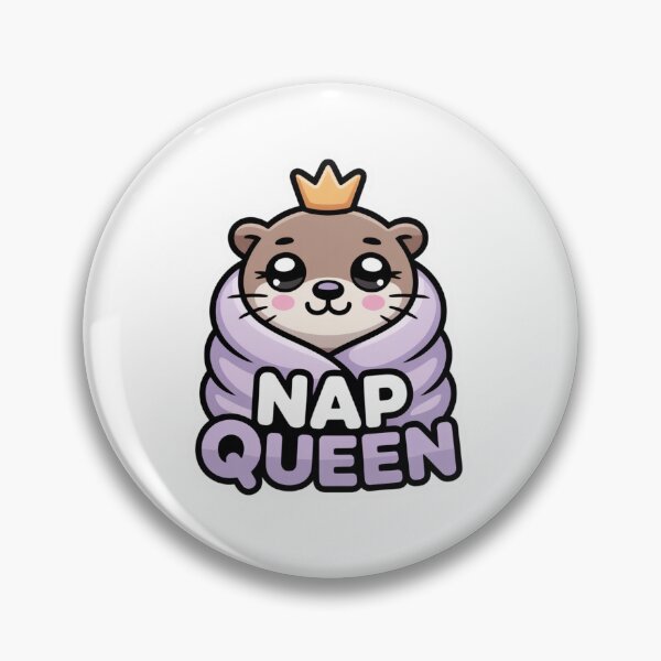 Item preview, Nap Queen - Sleepy Otter Blanket Kawaii Sticker designed and sold by Ashley critters.