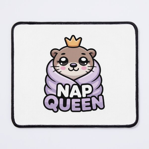 Item preview, Nap Queen - Sleepy Otter Blanket Kawaii Sticker designed and sold by Ashley critters.