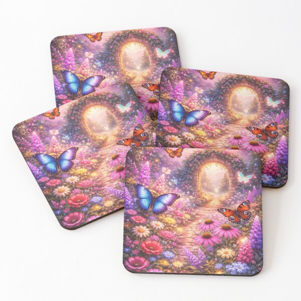 Item preview, Butterfly Garden Natural Botanical Butterflies Flowers Landscape Fly designed and sold by MalwasBasket.
