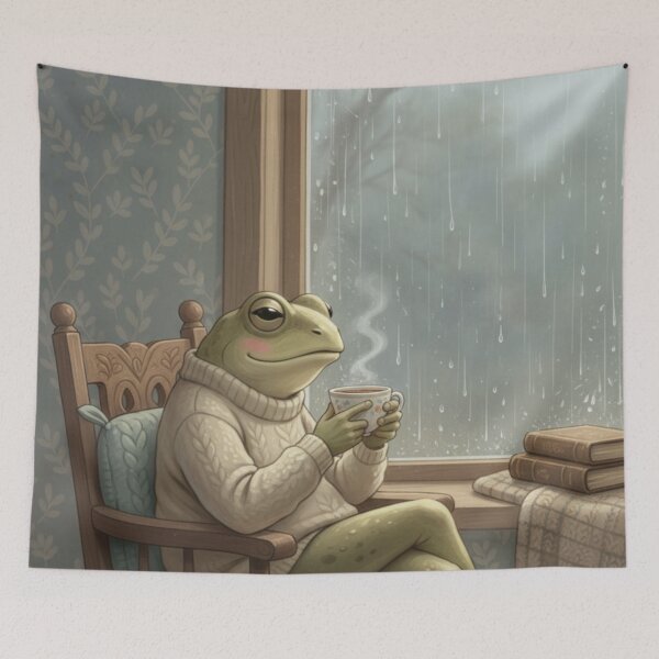 Item preview, Tea Time for an Introverted Frog designed and sold by HeyHas.