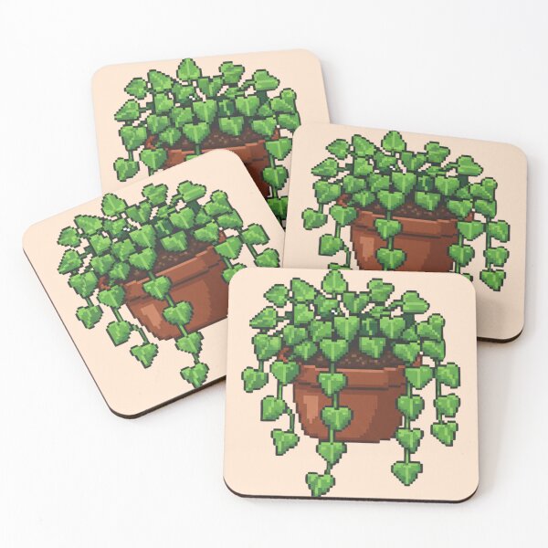 Item preview, Pixel Art Heart Leaf Plant designed and sold by Potato Quality Prints.
