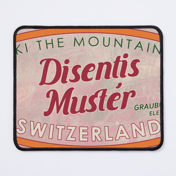 Item preview, Disentis/Mustér, Switzerland, Graubünden, Ski, textured skiing badge designed and sold by Wanderful-roads.
