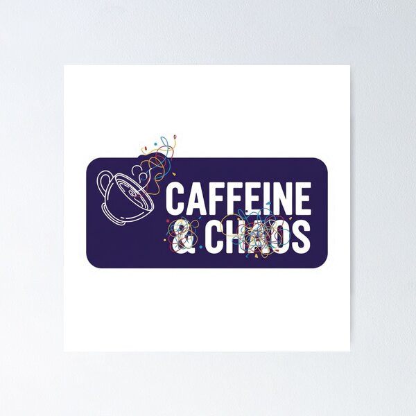 Artikelvorschau, Koffein und Chaos – Lustiger Aufkleber für Kaffeeliebhaber im Homeoffice entworfen und verkauft von ZYNORAworld.