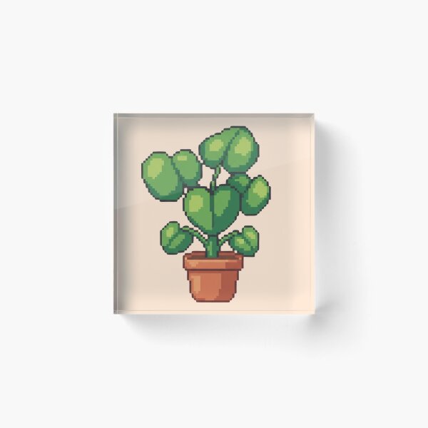 Item preview, Pixel Art Pilea Plant designed and sold by Potato Quality Prints.