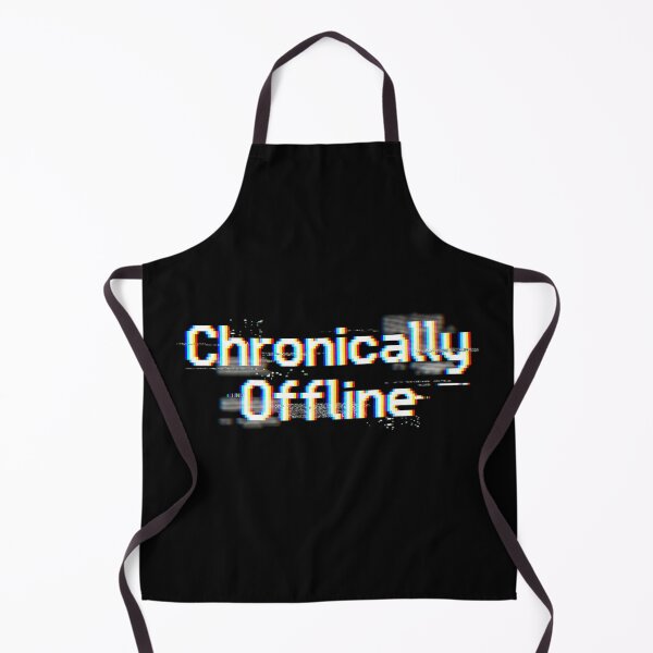 Item preview, Chronically Offline Anti Social Media Quote Chromatic aberration design  designed and sold by NewRedLady.
