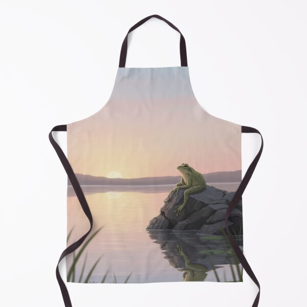 Item preview, Solitary Frog Facing the Sunset designed and sold by HeyHas.