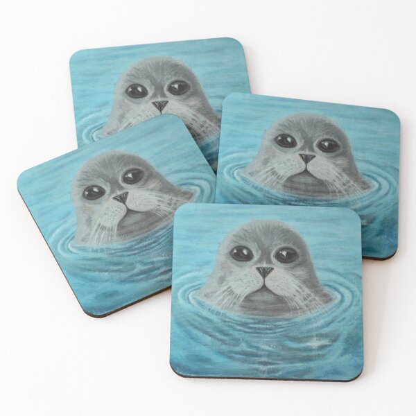 Item preview, Peaceful seal in blue water - quiet ocean presence  designed and sold by DreamingAwake1.