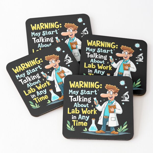 Item preview, Warning: May Start Talking About Lab Work Anytime – Funny Med Student Shirt designed and sold by CyfroweMysli.