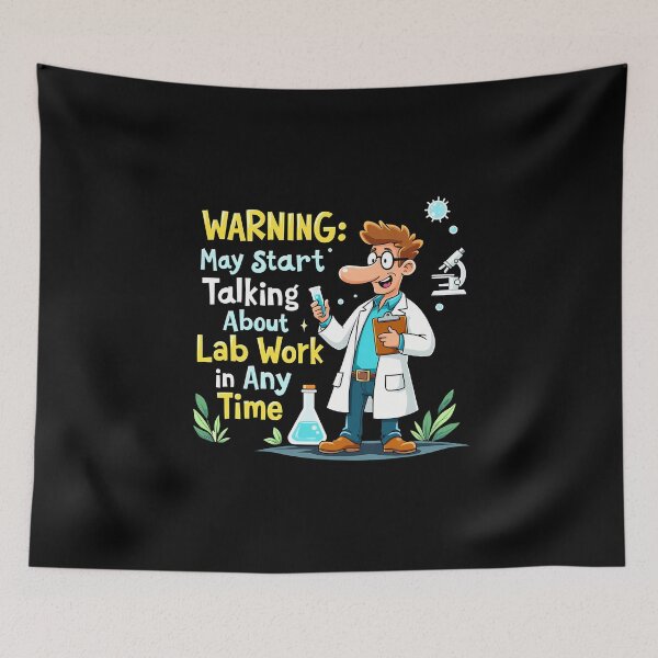 Item preview, Warning: May Start Talking About Lab Work Anytime – Funny Med Student Shirt designed and sold by CyfroweMysli.