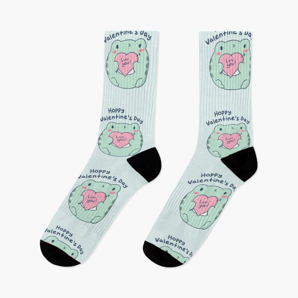 Item preview, Hoppy Valentine's Day - Cute Frog Holding Heart designed and sold by ShyHomebodyClub.
