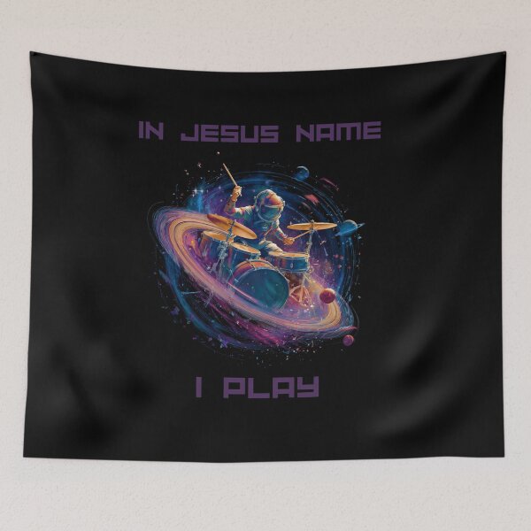 Item preview, In Jesus Name I Play Drums Drummer Gifts designed and sold by Verdear.