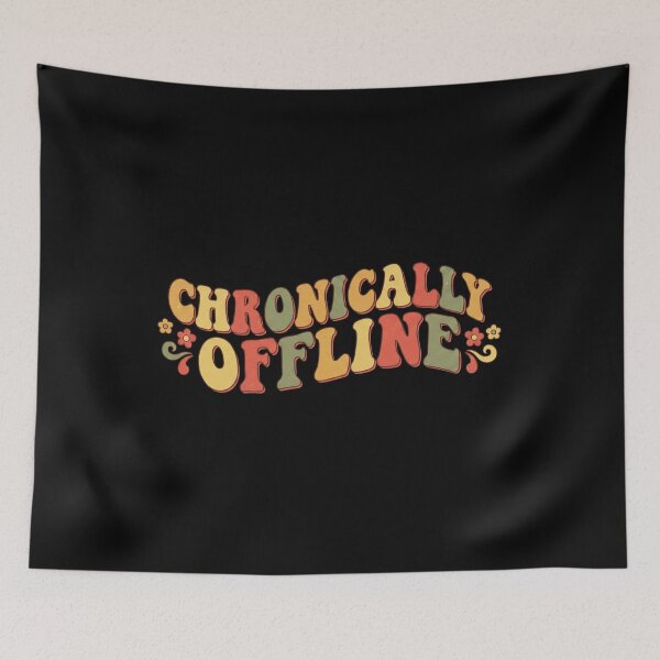 Item preview, Chronically Offline  Digital Detox Slow Living Aesthetic Vintage Grovvy designed and sold by NewRedLady.