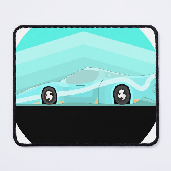 Item preview, Cyan-Colored Hypercar on Sharp Mountain Background designed and sold by Ekeeca.
