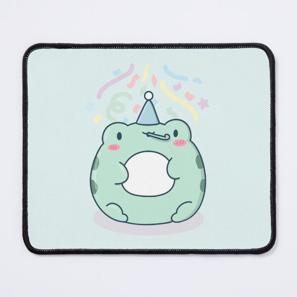 Item preview, Kawaii Frog with Party Hat and Noise Maker designed and sold by ShyHomebodyClub.