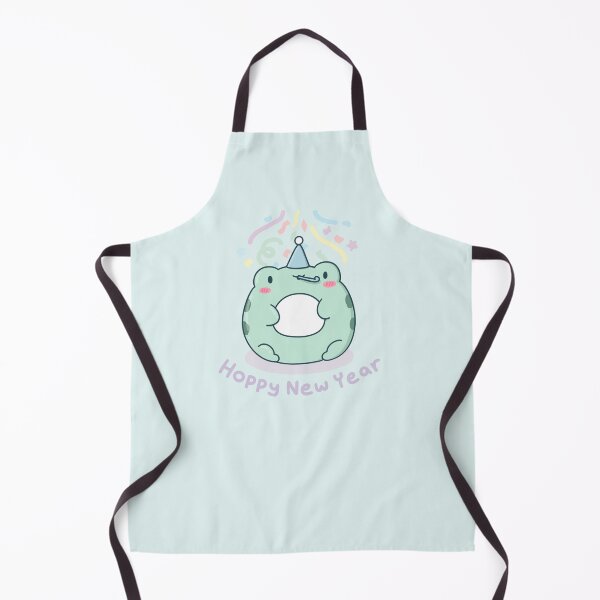 Item preview, Hoppy New Year - Kawaii Frog with Party Hat and Noise Maker designed and sold by ShyHomebodyClub.