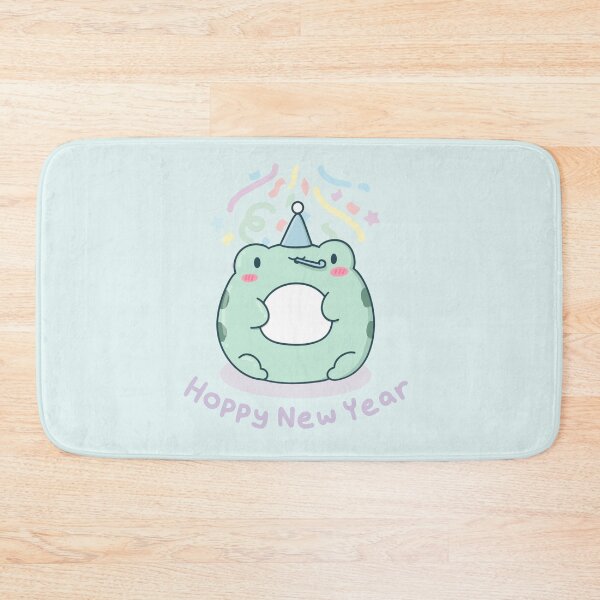 Item preview, Hoppy New Year - Kawaii Frog with Party Hat and Noise Maker designed and sold by ShyHomebodyClub.