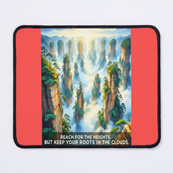 Item preview, Zhangjiajie China Avatar Mountains - Misty Vector Art designed and sold by TheDesignDen21.