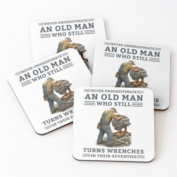 Item preview, Never Underestimate an Old Man Who Still Turns Wrenches designed and sold by first-shirt ⭐ ⭐ ⭐ ⭐ ⭐.