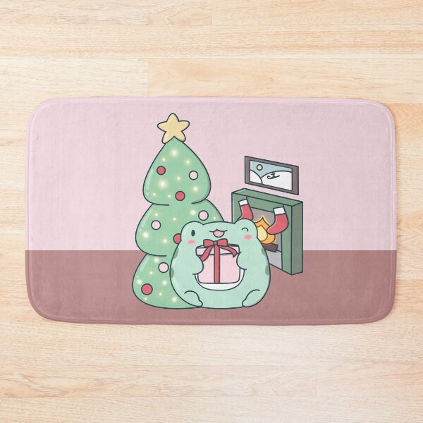 Item preview, Cute Christmas Frog - Kawaii Pastel Holiday Frog Holding Gift designed and sold by ShyHomebodyClub.